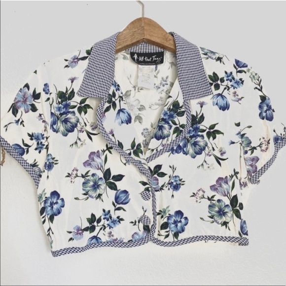 Vintage floral crop top - Picture 2 of 13